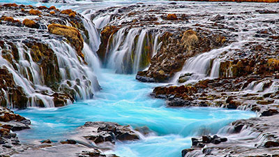 Bruarfoss waterfalls